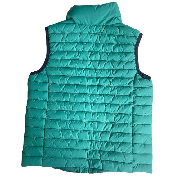 JOULES PUFFER CROFTON VEST KIDS SZ 5 TEAL GREEN POCKETS FULL ZIP MOCK NECK - Picture 6 of 13